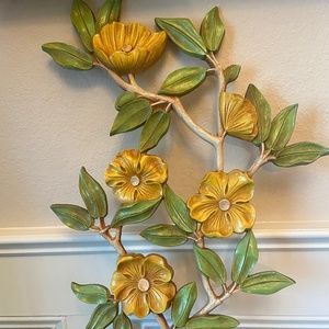 Vintage Yellow Flower Retro Wall Decor